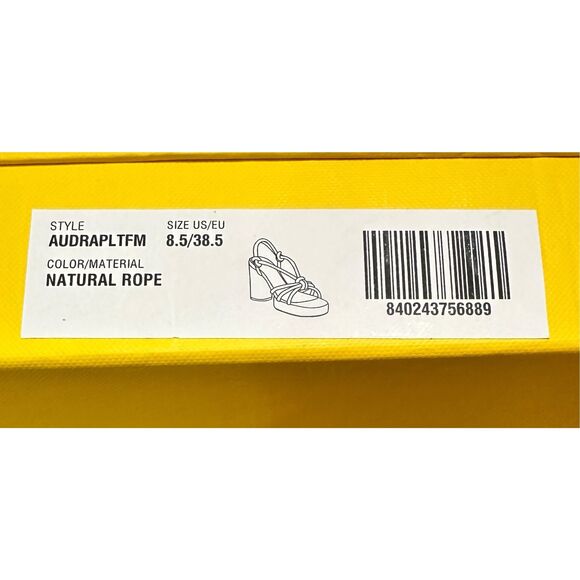 Mercedes Castillo Audra Platform Sandals in Natural NWB Size 8 1/2 - Picture 8 of 9